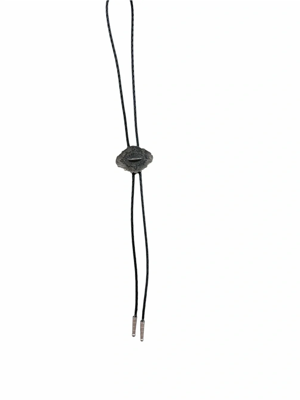 Vintage Western Bolo Tie with Decorative Slide Made in Italy stamp